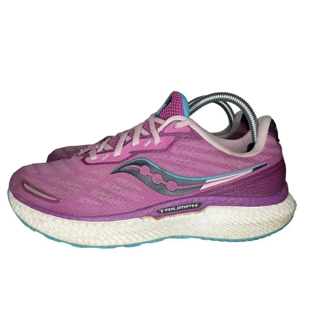 Saucony Womens Triumph 19 S10678-20 Purple Running Shoes Sneakers Size 9.5